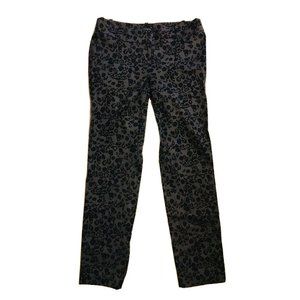 Ann Taylor Gray Blue Leopard Animal Cheetah Print Pants 2